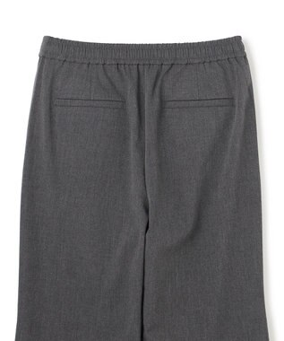 UNFILO L 【セットアップ着用可/ウエストゴム】マイビューティ セミフレアパンツ チャコール