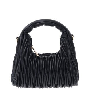 earth music&ecology ウエーブキルトショルダーバッグ Black