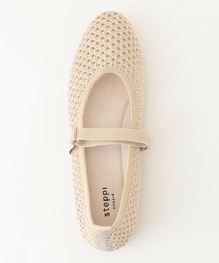 steppi ラウンド メッシュ バレエパンプス アイボリー