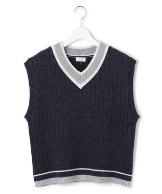 J.PRESS YORK STREET 【WOMEN】ケーブルチルデン ニットベスト