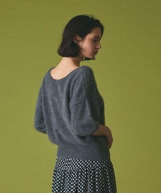 GRACE CONTINENTAL カシミヤファートップ グレー