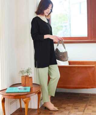 Tiaclasse 【小倉優子さん着用・洗える】カラーテーパードパンツ ミント