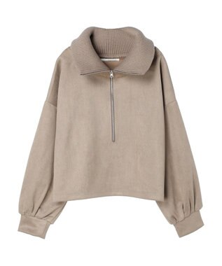 Green Parks ・ＥＬＥＮＣＡＲＥ　ＤＵＥ　スエードポンチハーフＺＩＰ Gray Beige