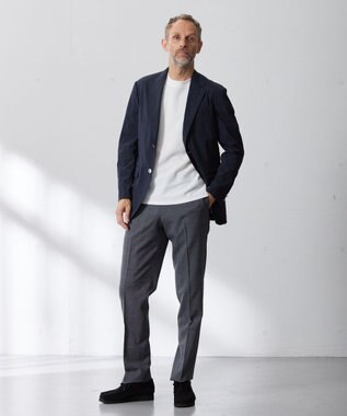 J.PRESS MEN ヴァーティカルケーブルTシャツ ホワイト系