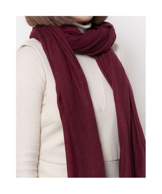 UNBILLION カシュネ cache nez / カシミヤエアリー無地ストール ワイン