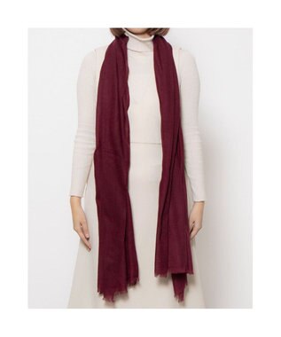 UNBILLION カシュネ cache nez / カシミヤエアリー無地ストール ワイン