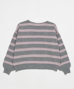 WEGO ポロニットプルオーバー グレーボーダー