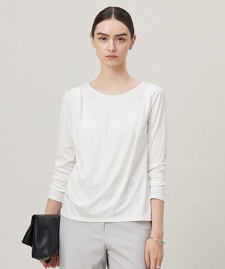 【洗える】 PlaXフィラメントジャージー ドレープカットソー