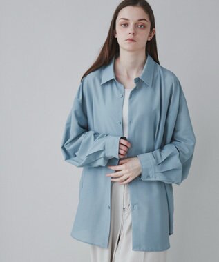 WEGO 【ユニセックス着用ITEM/SMLサイズ展開/冷房対策/紫外線対策】シアーBIGシャツ グリーン