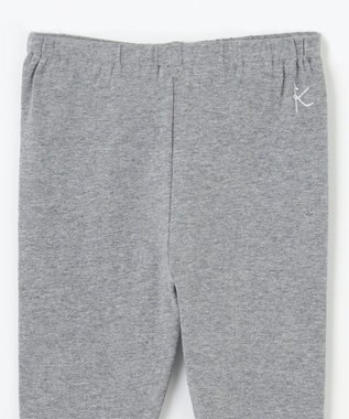 組曲 KIDS 【80-100㎝】１０分丈フラワープリント レギンス グレー系