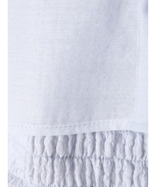 earth music&ecology ＳＥＴ２点シアークロップドシャツ×シャーリングタンク Blue