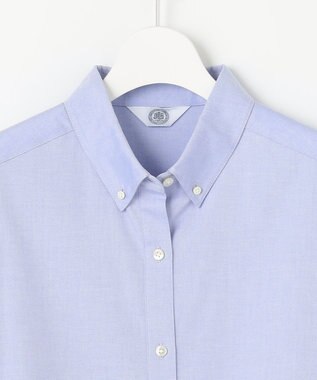 J.PRESS LADIES 【洗える】PINオックス ボタンダウン シャツ ブルー系