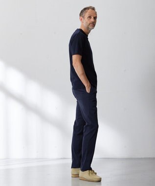 J.PRESS MEN ヴァーティカルケーブルTシャツ ネイビー系