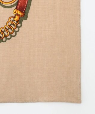 23区 ベルトandビット柄 ストール ベージュ系