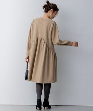 組曲 【WEB限定】ティアードリトルワンピース ベージュ系