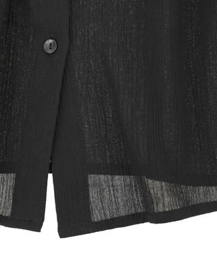 CRAFT STANDARD BOUTIQUE 衿ギャザーシャツブラウス Black