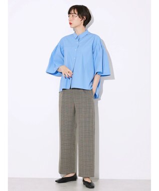 AMERICAN HOLIC ウエストイージーストレートパンツ Check Black