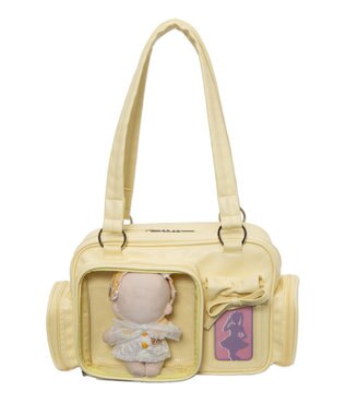 WEGO 【痛バ＆推し活グッズ】きらふわHAPPYぬい痛ボストンバッグ イエロー