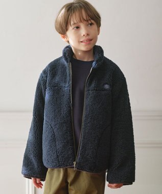 J.PRESS KIDS 【140-170cm】スタンドカラー ボア ブルゾン ネイビー系