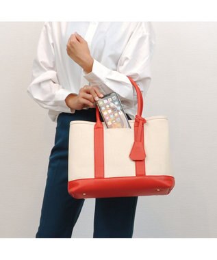 UNBILLION cachecache ショルダー付きパーテーションキャンバストートL