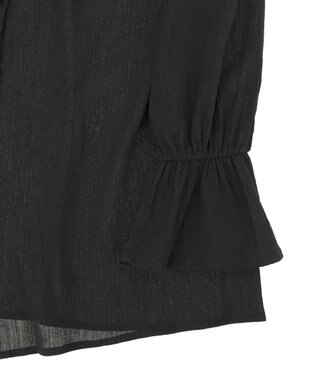 CRAFT STANDARD BOUTIQUE 衿ギャザーシャツブラウス Black