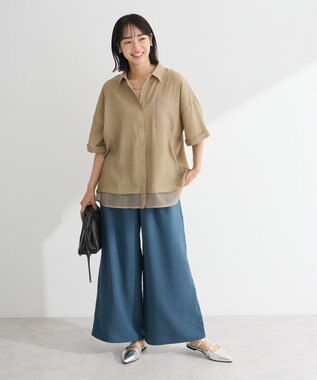 Green Parks 裾レイヤードショートスリーブシャツⅡ Beige