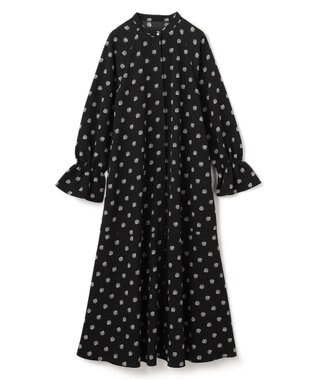 UNFILO L 【大好評により新色追加！】プリントワンピース ブラック×オフ