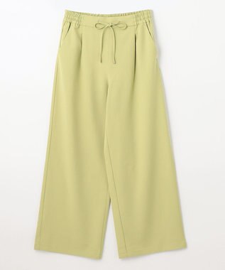 ANY L 【ウエストゴム】イージケア美脚パンツ ワイド ライム