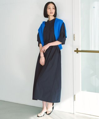 UNFILO L FINE MOVE サッシュワンピース [WEB限定]ネイビー