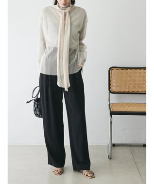 Green Parks AnriettMusee ドットチュール２ＷＡＹボウタイブラウス Ivory