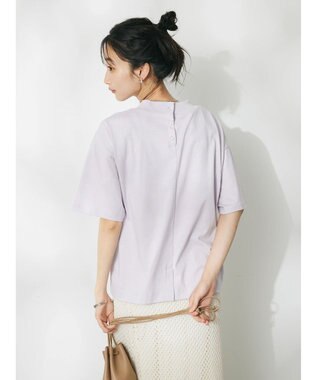 CRAFT STANDARD BOUTIQUE 接触冷感モックネックリングドットプルオーバー Lavender