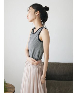 CRAFT STANDARD BOUTIQUE レトロ柄前後２ＷＡＹタンクトップ Black