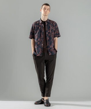 JOSEPH HOMME 新柄【洗える】メキシカントロピカルプリント　半袖レギュラーカラーシャツ ダークブラウン系5