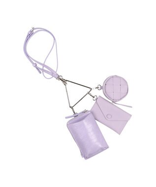 LA BAGAGERIE 【MONICA】トライアングルマルチショルダーバッグ ライラック