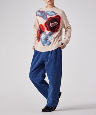 Paul Smith Damask Rose インターシャ ニット エクリュ