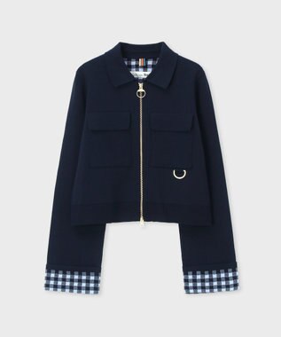 Paul Smith Paul Smith Loves Barbour Whitby Knitted ジップアップジャケット ネイビー