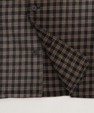 WEGO 【ユニセックス着用ITEM】ブリーチチェックロゴシャツ（SS） ブラックチェック1
