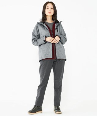 JOSEPH ABBOUD MOUNTAIN 【UNISEX】スラブジャガードバックカモ ブルゾン ライトグレー系