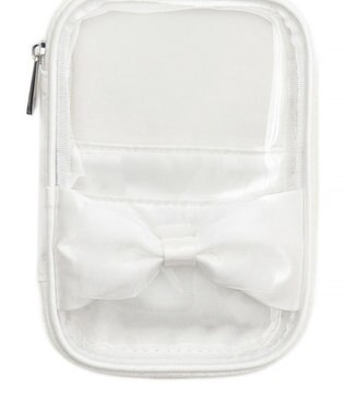 WEGO 【痛バ＆推し活グッズ】ダブルリボンサテンアクスタポーチ ホワイト