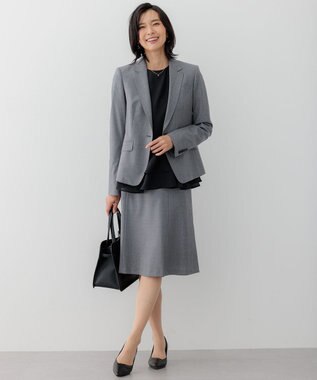 23区 【洗える】テプラマットシフォン ブラウス ブラック系