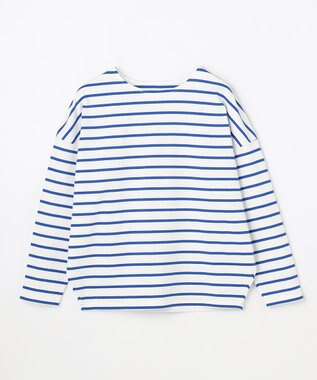 ANY L コクーンボーダープルオーバー ブルー