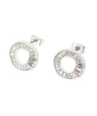AMERICAN HOLIC ビジューサークルピアス Silver
