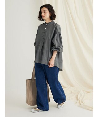 CRAFT STANDARD BOUTIQUE フェイクレザースクエアトート Gray Beige