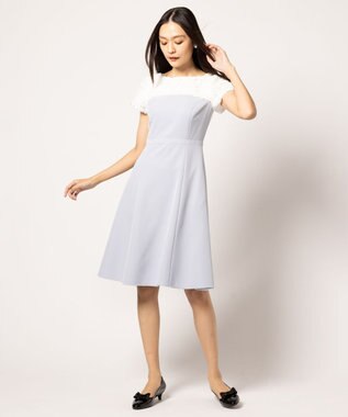 TOCCA 【00サイズあり・洗える】FLY FRERRY ドレス ブルー×オフ