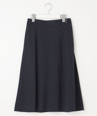J.PRESS LADIES L 【洗える・セットアップ対応】Tricot フレア スカート ネイビー系