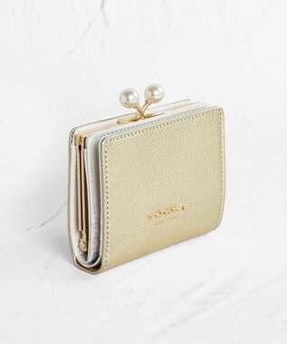 TOCCA POINT OF PEARL BIIFOLOD WALLET 2つ折り財布 ゴールド系