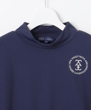 23区GOLF 【WOMEN】COOL JERSEYシリーズ クロップド丈 モックネック ネイビー系