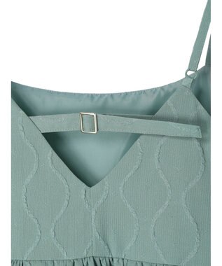 Green Parks ・ＥＬＥＮＣＡＲＥ　ＤＵＥ　ジャカードキャミワンピ Green