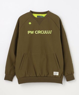 PW CIRCULUS 【3層レイヤー構造ボンディング×中綿キルティング】【MEN】中綿プルオーバー ゴルフ カーキ系