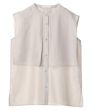 Green Parks レイヤードノースリーブブラウス Light Gray
